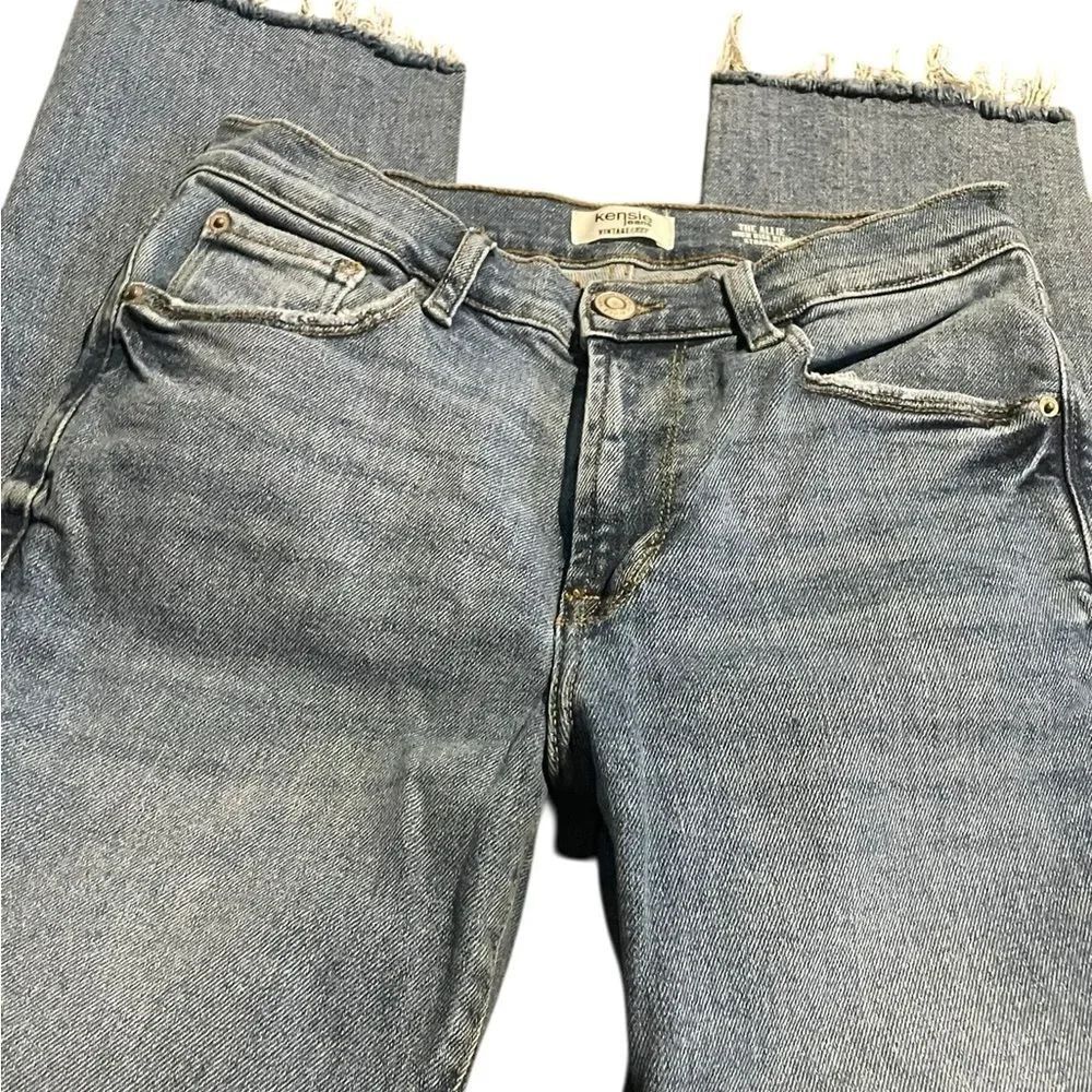 Kensie Light Blue Ankle Jeans vintage luxe the Allie high rise slim straight 4
